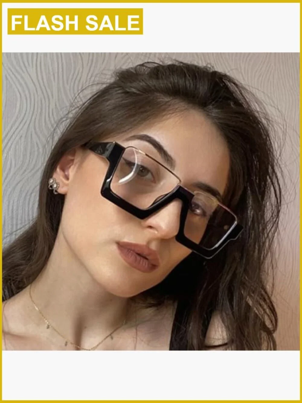 Oversized Square Blue Light Blocking Computer Glasses